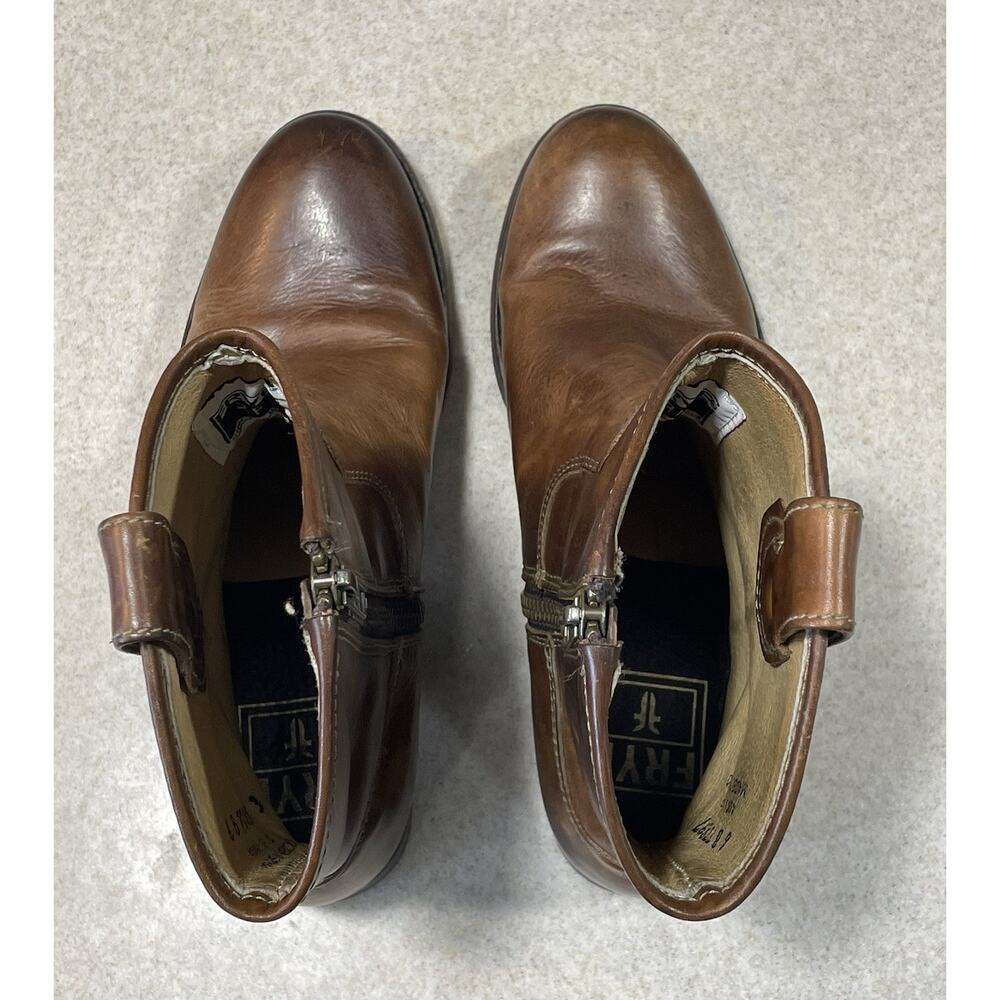 Women's Size 6B Frye Boots Melissa Button Short Brown Riding Style 77897-Western - Picture 4 of 13